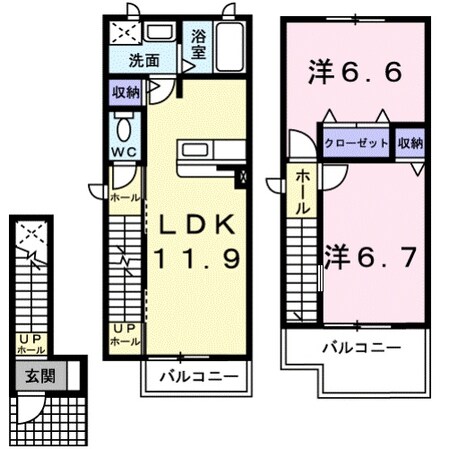 コータ・コート　Ｄの物件間取画像